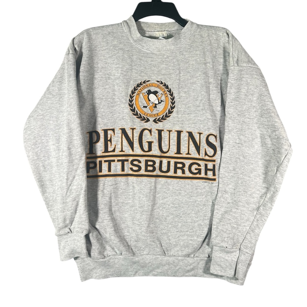 Vintage 1990s Pittsburgh Penguins NHL Hockey Crewneck Graphic Sweatshirt